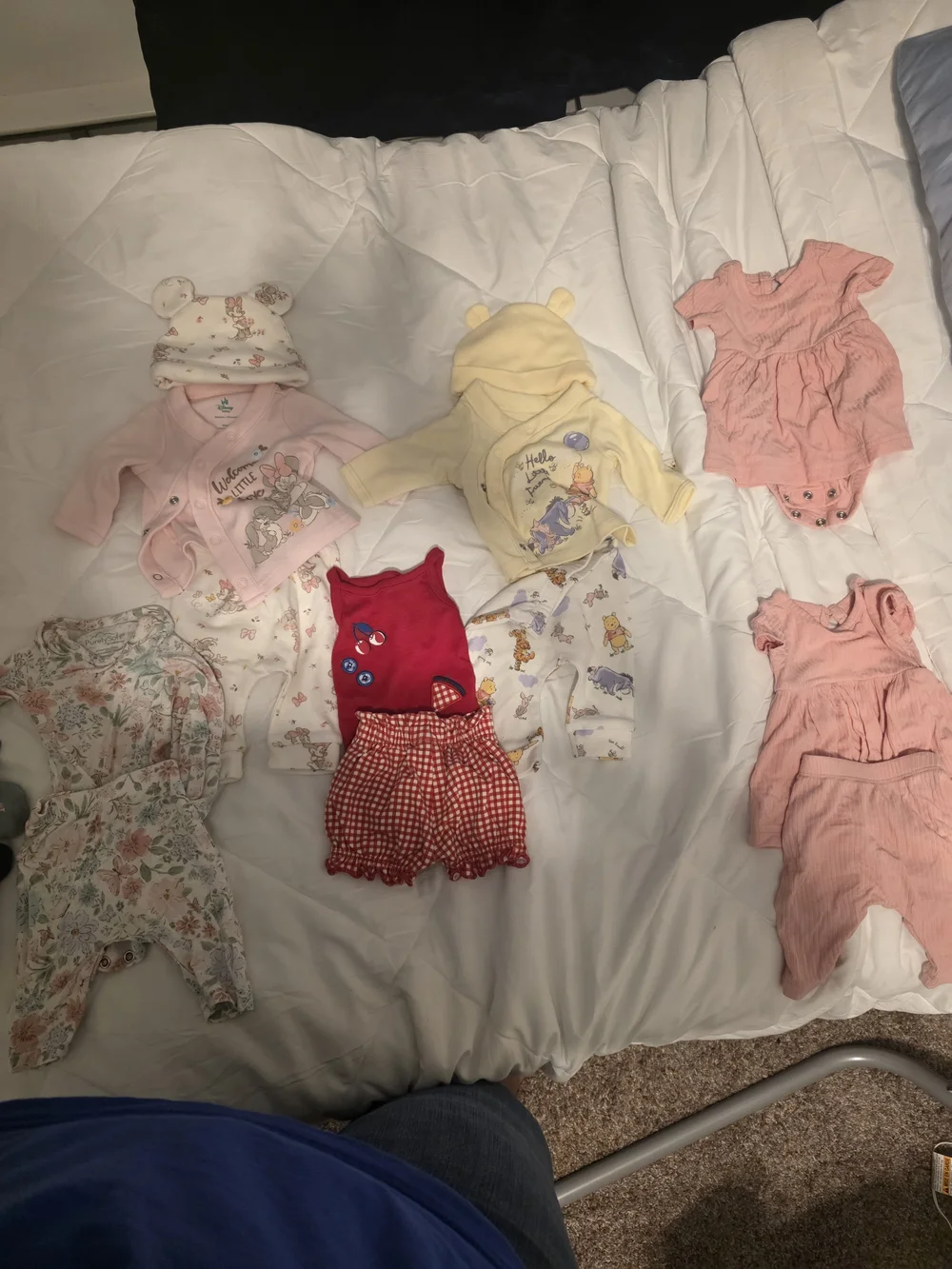 Mixed PREEMIE Baby Girl Clothing Bundle - Pink, Yellow, Red, Floral